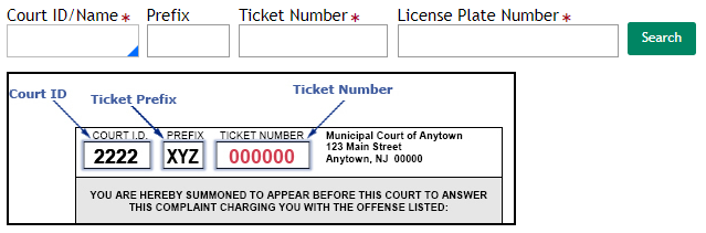 new jersey courts traffic tickets